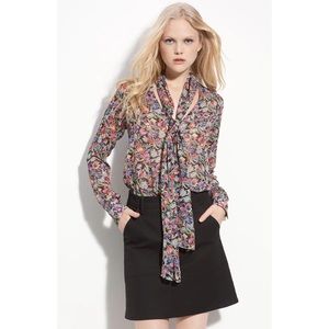 Derek Lam 10 Crosby Floral Top Multi-Color Size 0